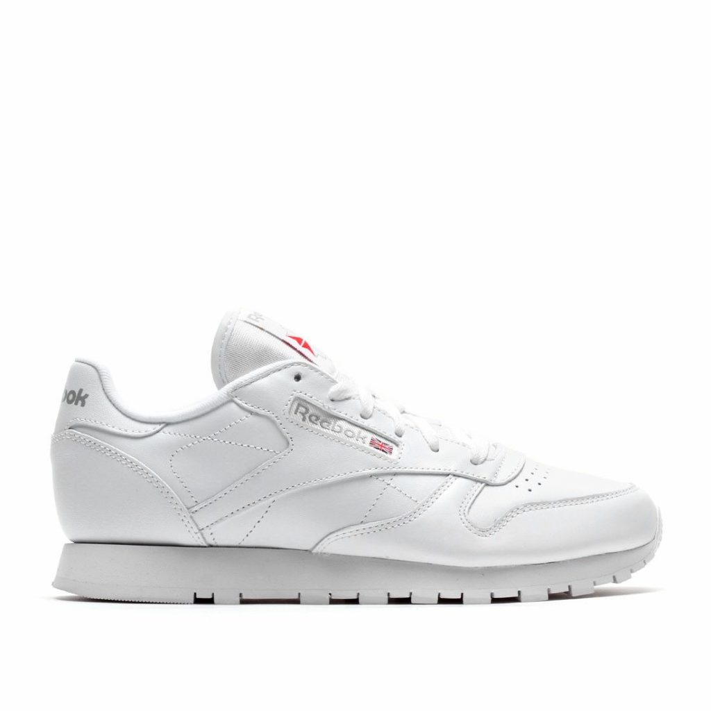 white and black reebok classics