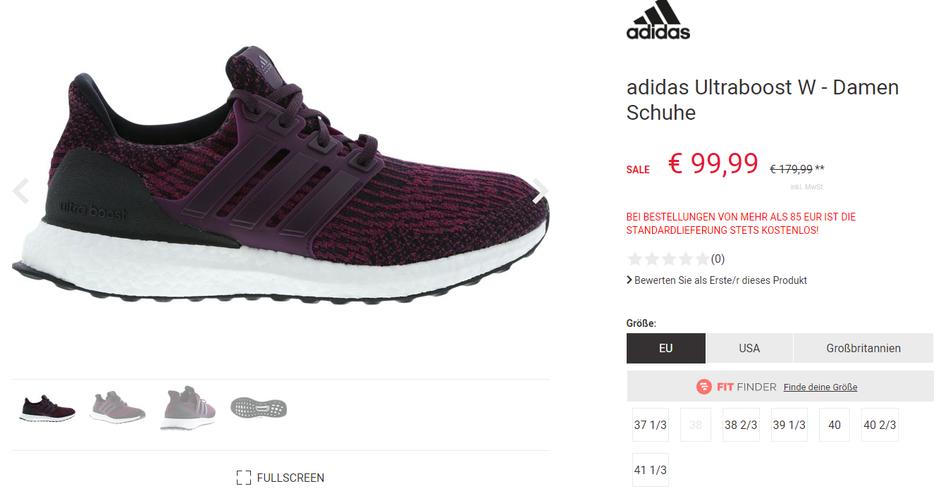 adidas UltraBoost 3.0 W – Red Night