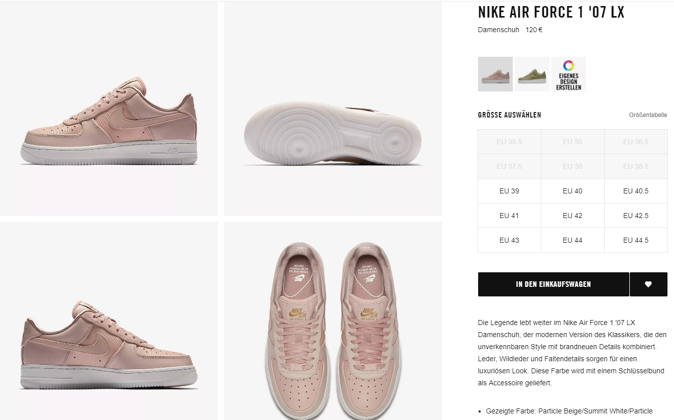 Nike Air Force 1 Particle Beige