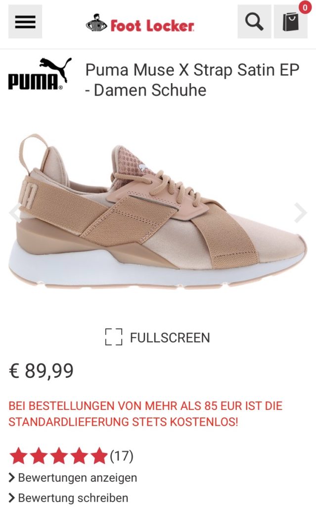 puma muse satin peach