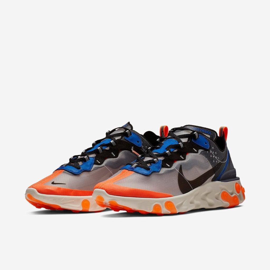 Nike React Element 87 Blue Orange 
