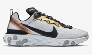 Nike React Element 55 Pure Platinum Black