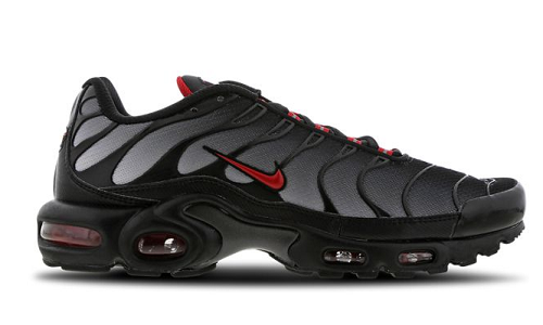 nike tuned black and red