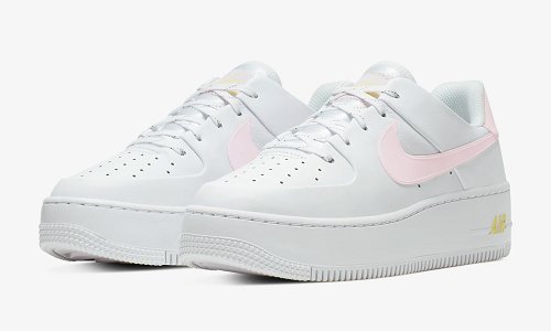 nike air force 1 pink and yellow