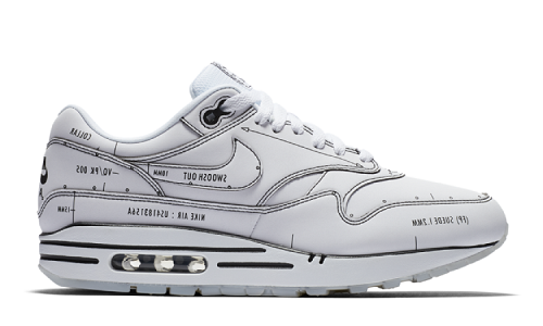 Nike Air Max 1 Tinker Schematic White