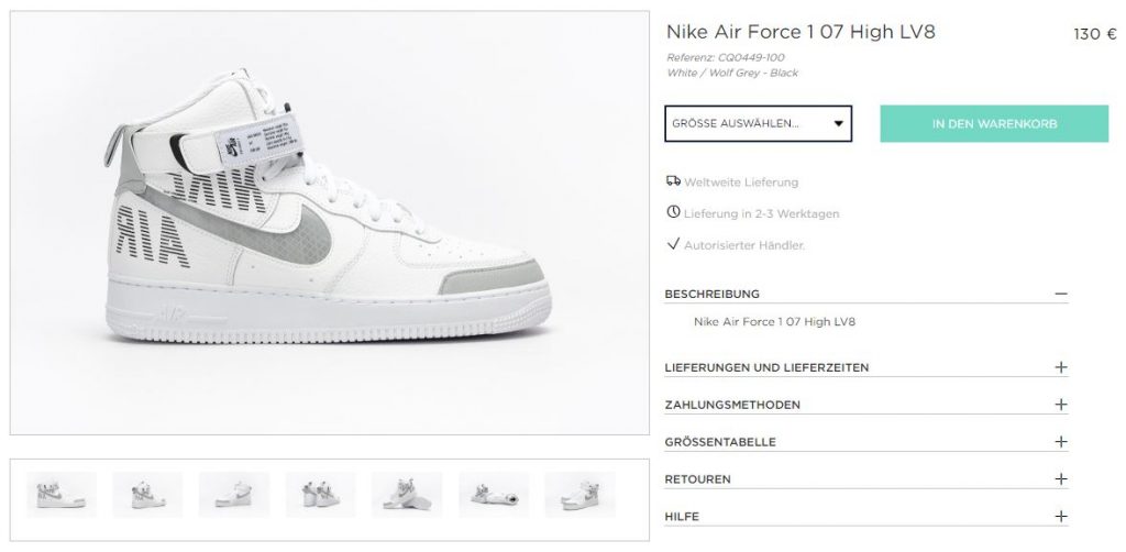 Nike Air Force 1 High Under Construction White