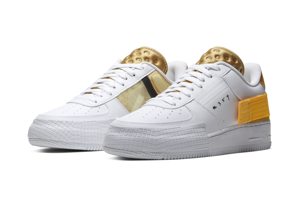 Nike Air Force 1 Low Type White Gold 