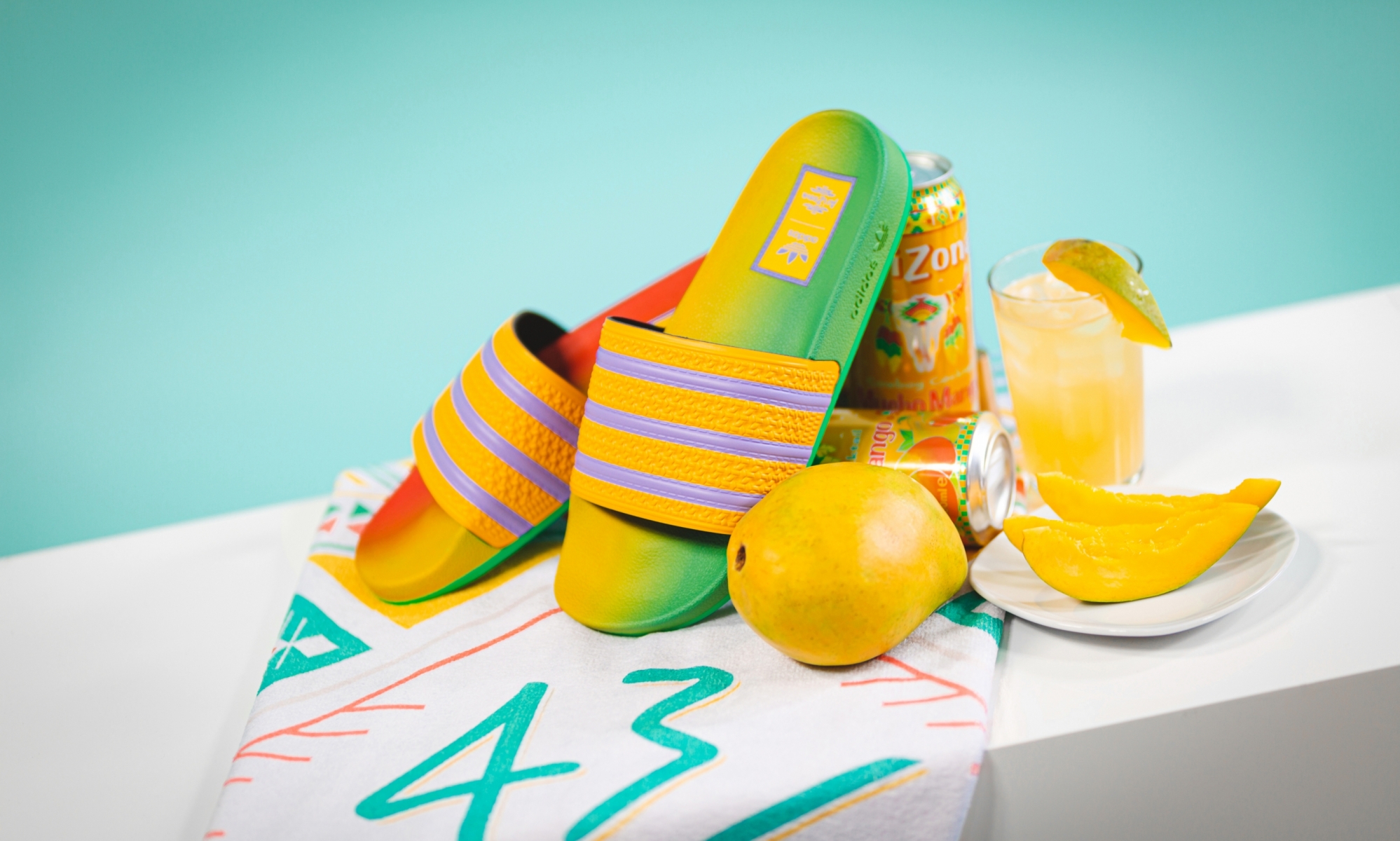 adidas x AriZona Adilette <b>Mango</b> â alle Release-Infos snkraddicted. tamarac ...