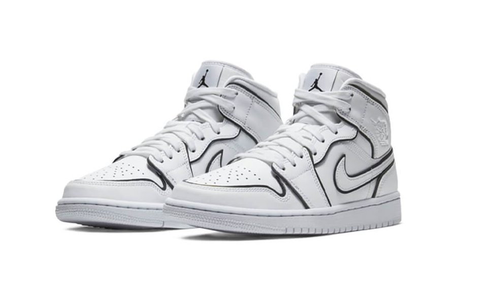 Nike Air Jordan 1 Mid White Reflective