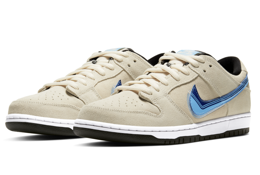 nike sb dunk low white and blue