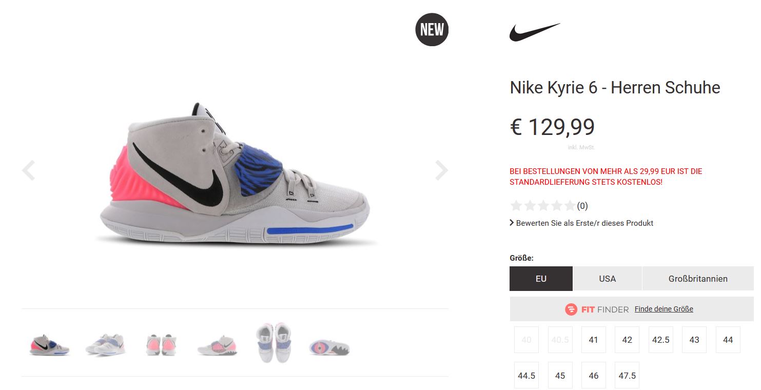 Kyrie 6 Pre Heat 'Los Angeles' Nike CN9839 101 GOAT