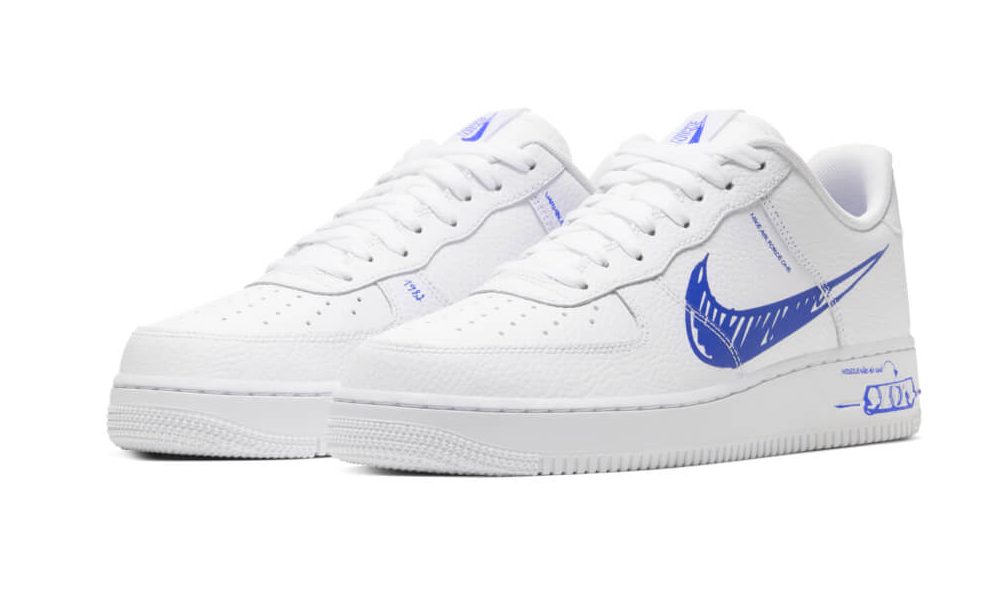 nike air forces blue swoosh