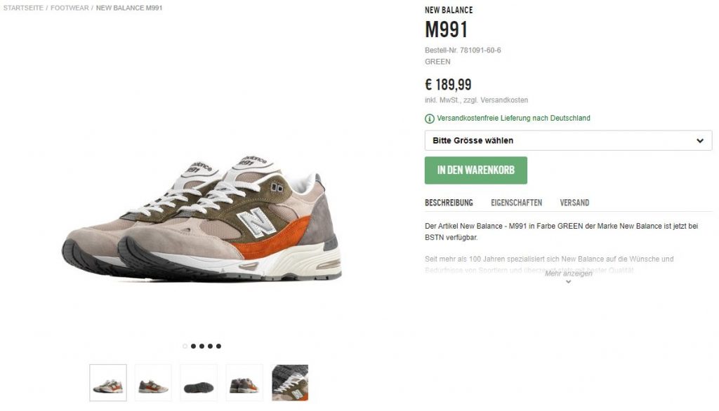 New Balance M991 "NGO" Made in England