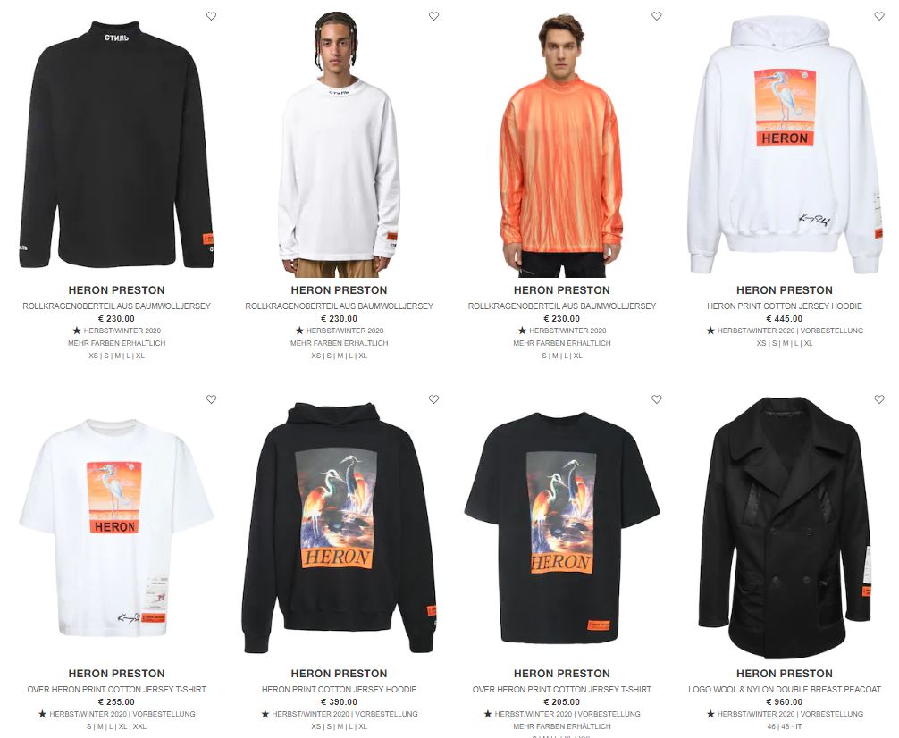 Heron Preston Sale