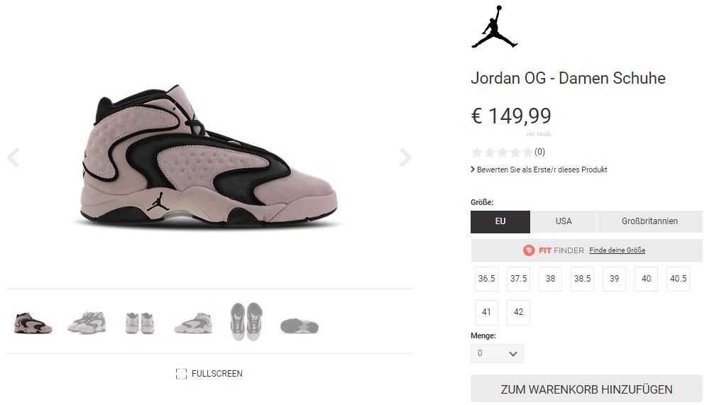 Nike Air Jordan OG Barely Rose – hier 