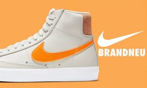 Nike Blazer Mid 77 VNTG Light Bone Total Orange