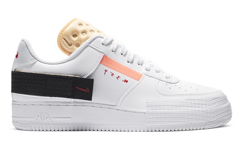 nike air force 1 type white melon tint