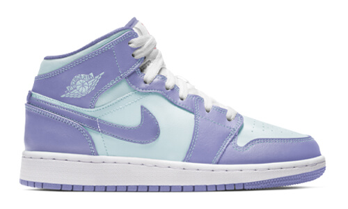 Nike Air Jordan 1 Mid Purple Aqua Blue 