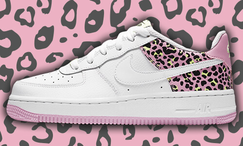 nike air force leopard pink
