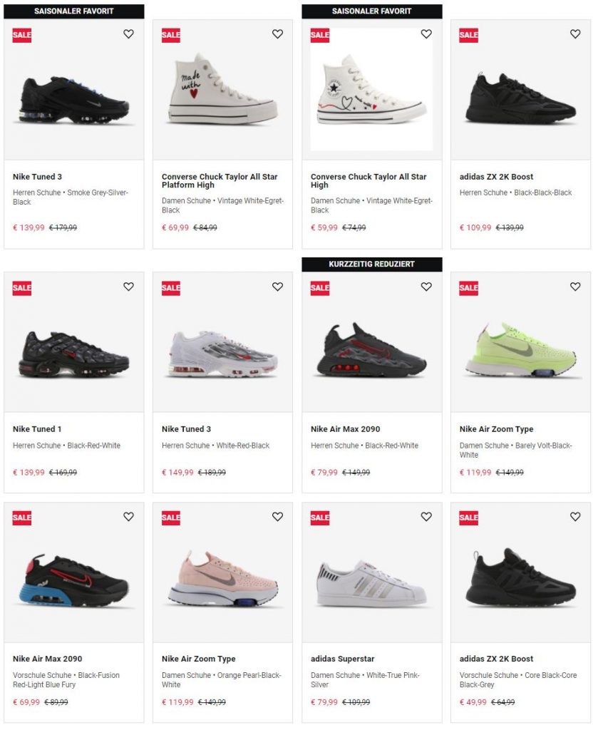 Footlocker Sale - bis zu 50% Rabatt 