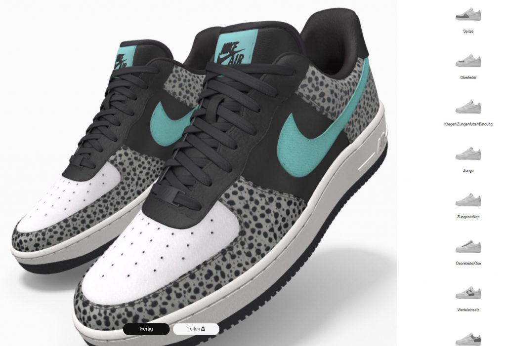 Nike Air Force 1 Unlocked By You Animal Print Alle Infos Snkraddicted