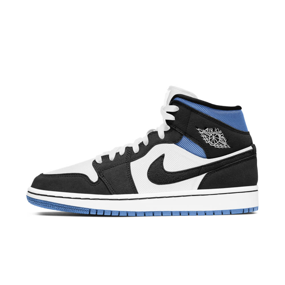 Nike Air Jordan 1 Mid Black University Blue