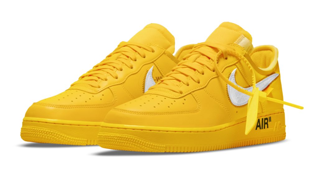 off-white x nike air force 1 university gold DD1876-700