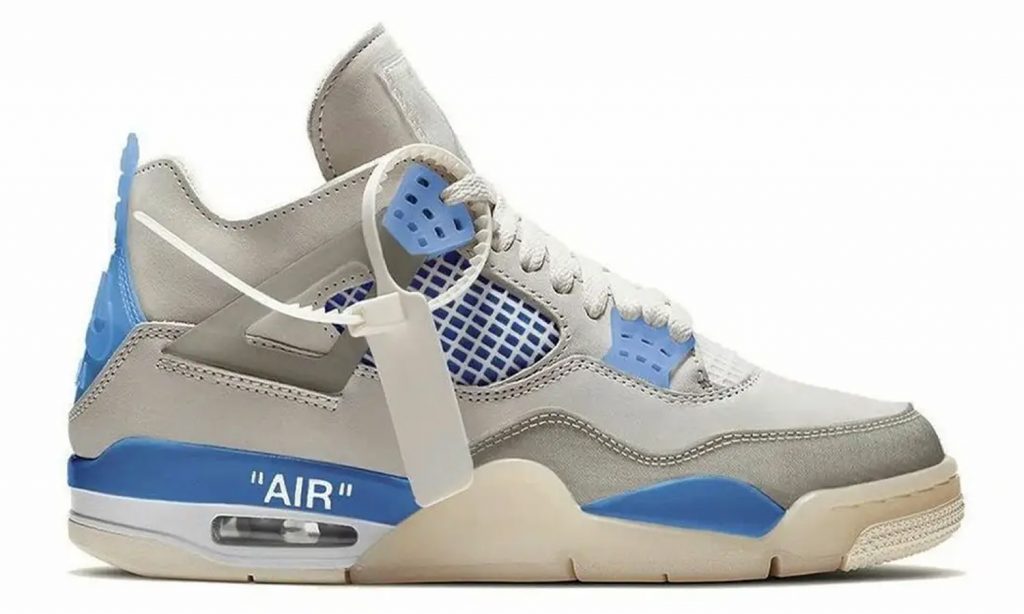 Off-White x Nike Air Jordan 4 Military Blue