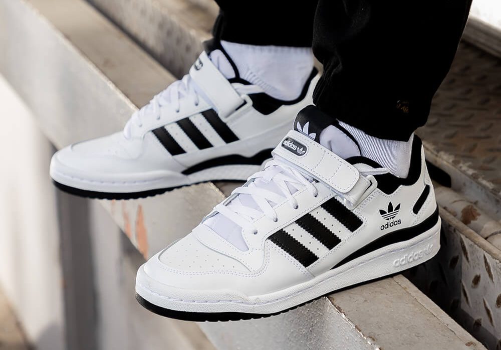 adidas forum low white black FY7757