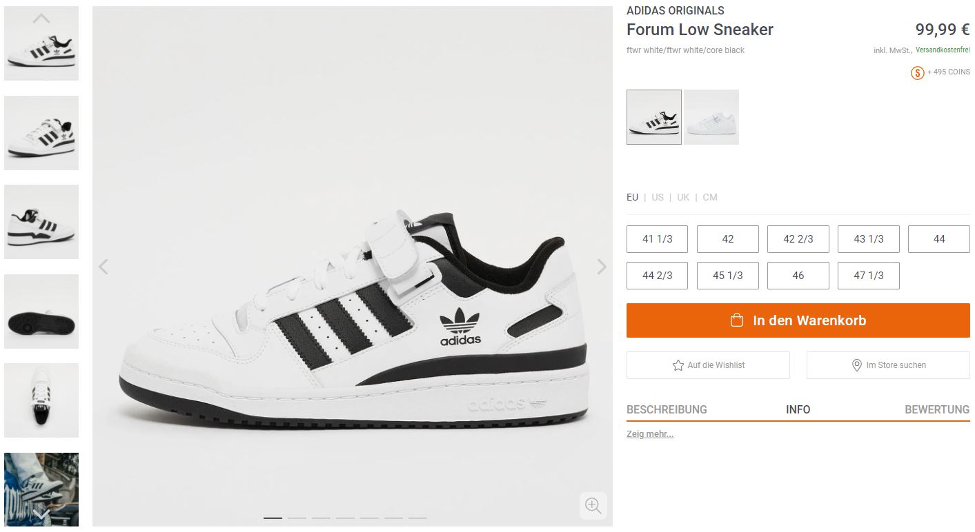 adidas forum low white black FY7757