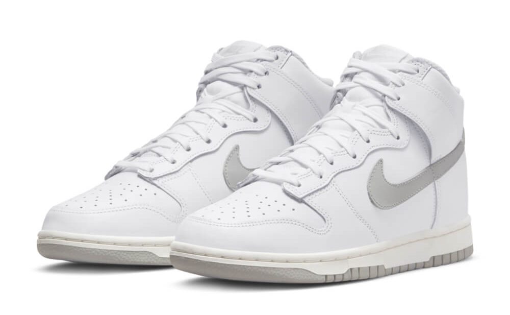 white grey dunk high