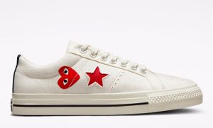 Comme Des Garcons PLAY x Converse One Star White