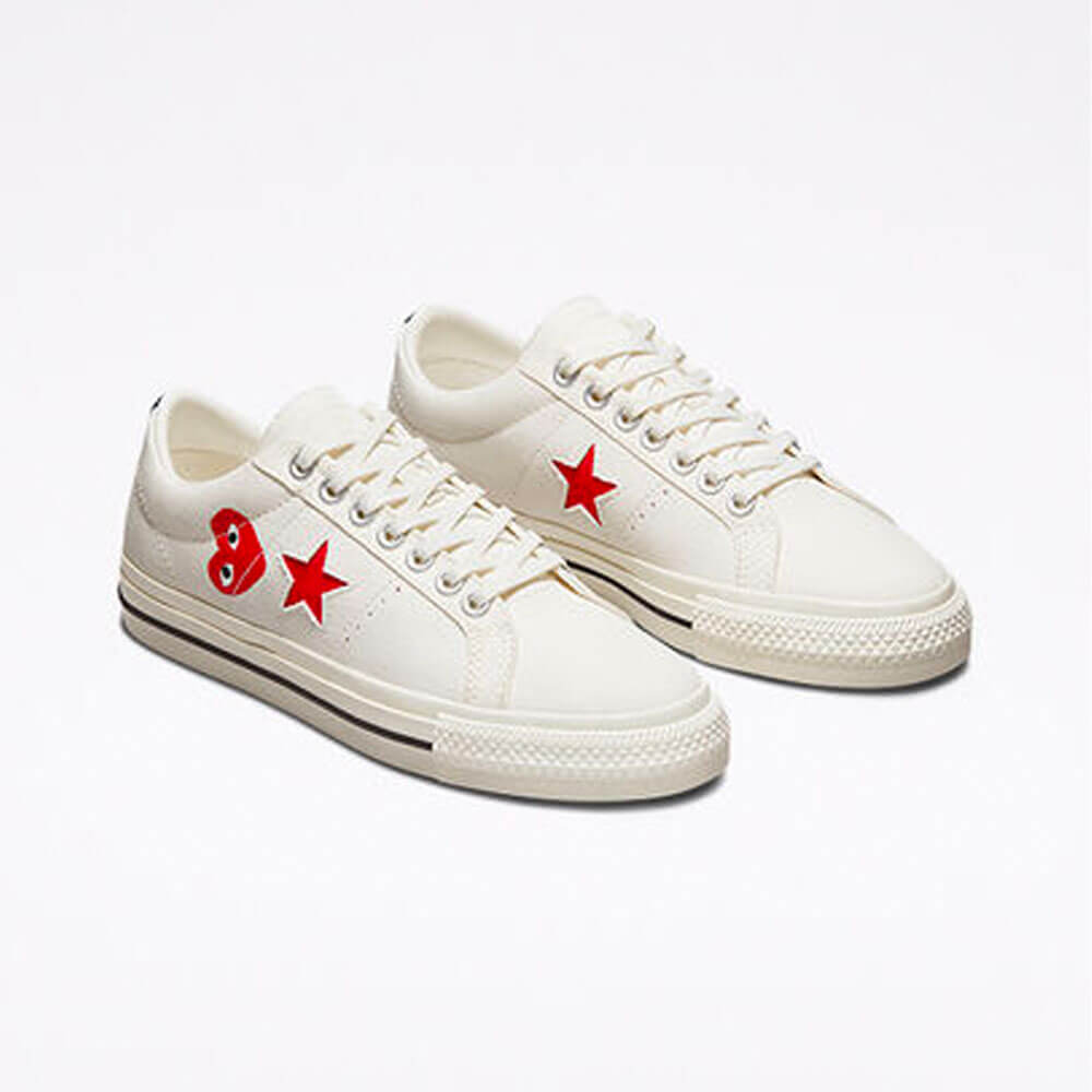 Comme Des Garcons PLAY x Converse One Star White