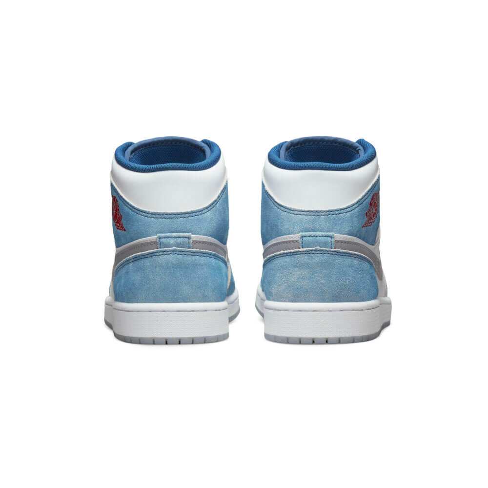 DN3706-401-Nike Air Jordan 1 Mid Blue Suede